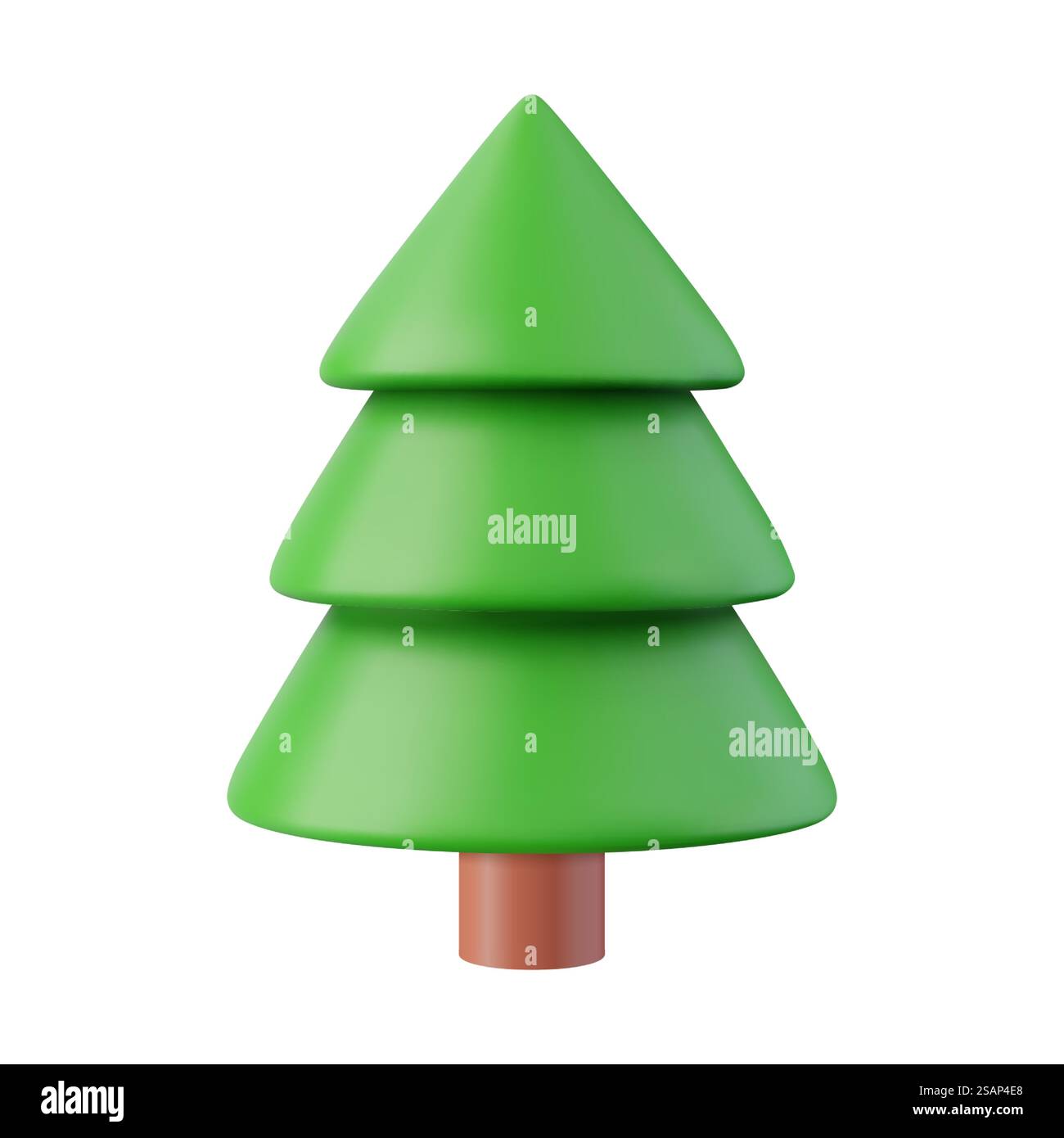 3d of Christmas trees Isolated on white background. 3d rendering ...
