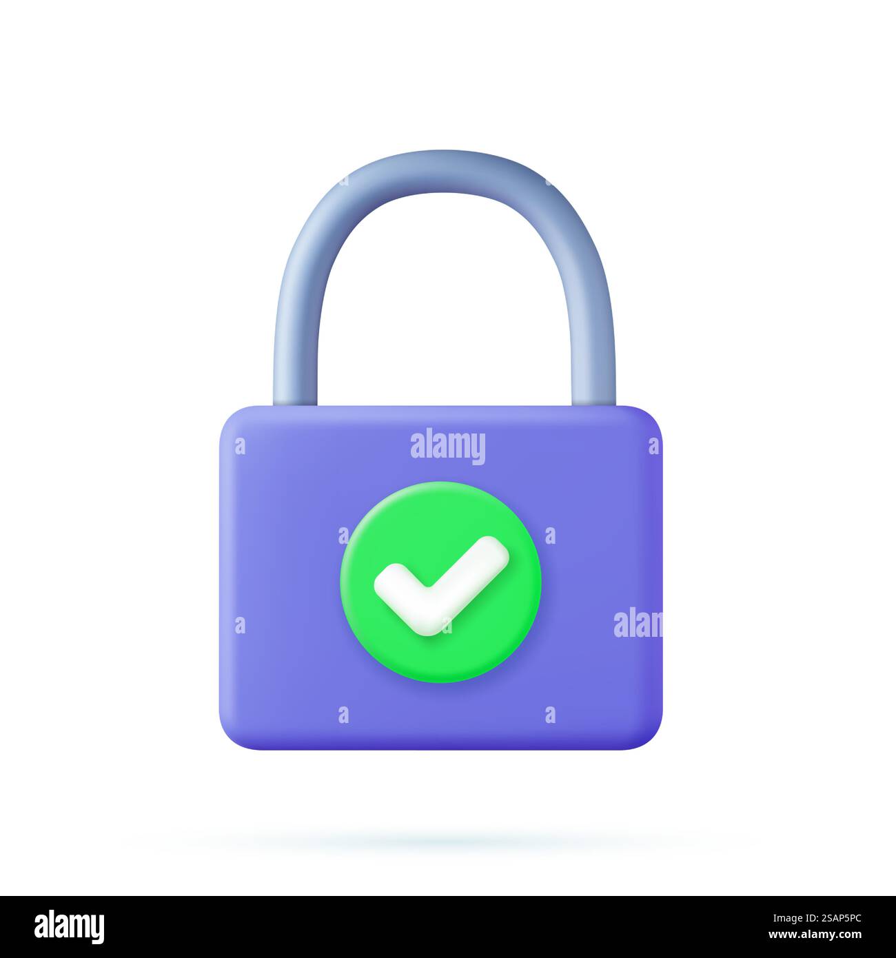 3d lock with check mark sign. Security, encryption, privacy Concept. 3d ...