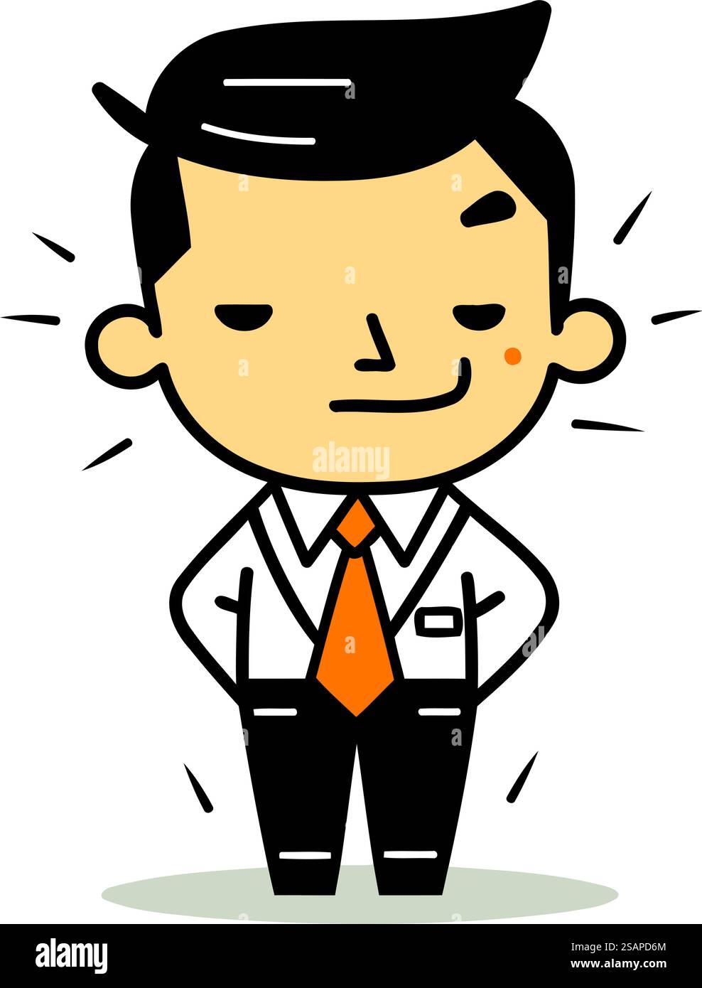 Smiling Businessman Cartoon Vector Illustration Stock Vector Image ...