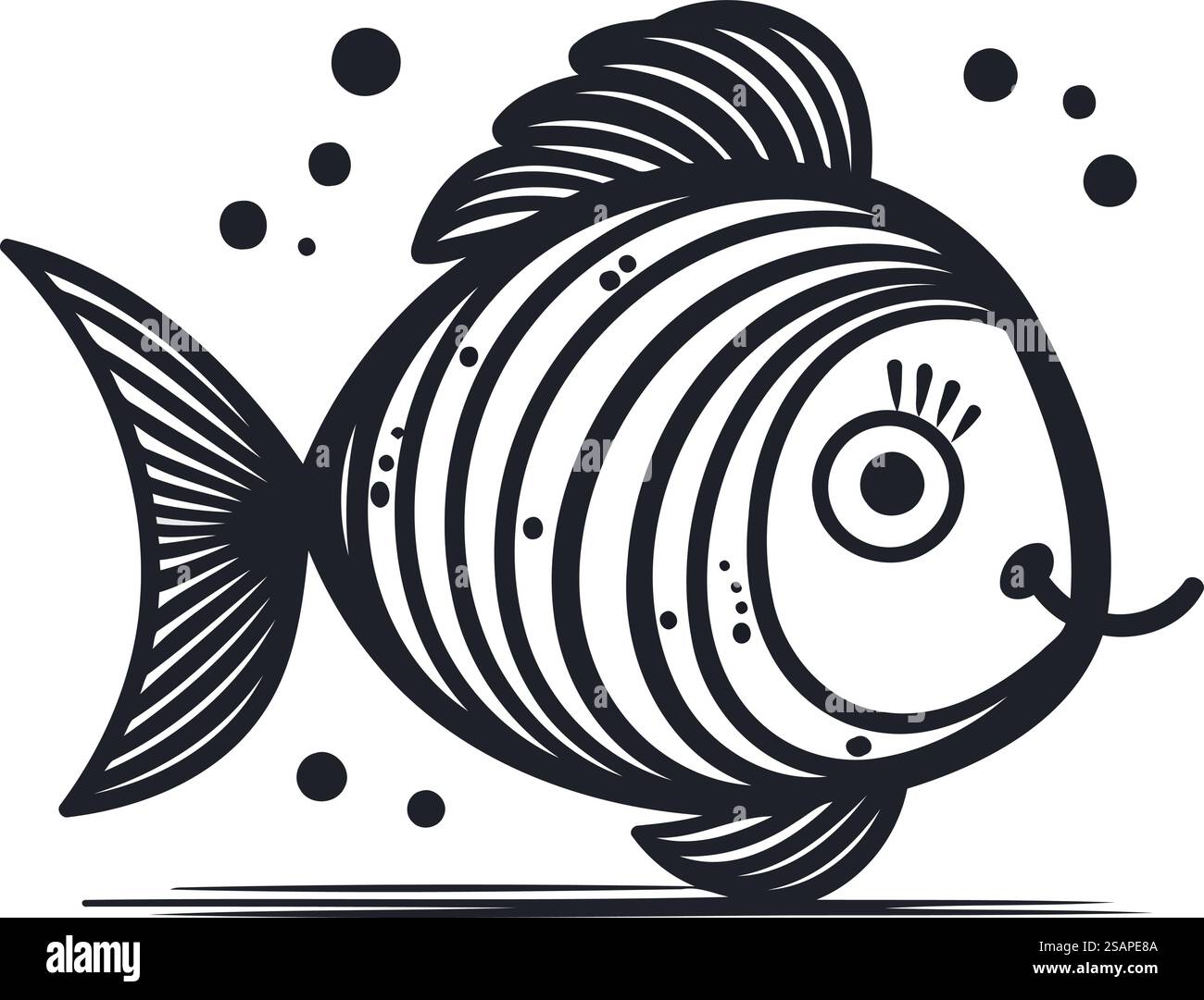 Fish icon. Vector illustration isolated on white background. Design ...