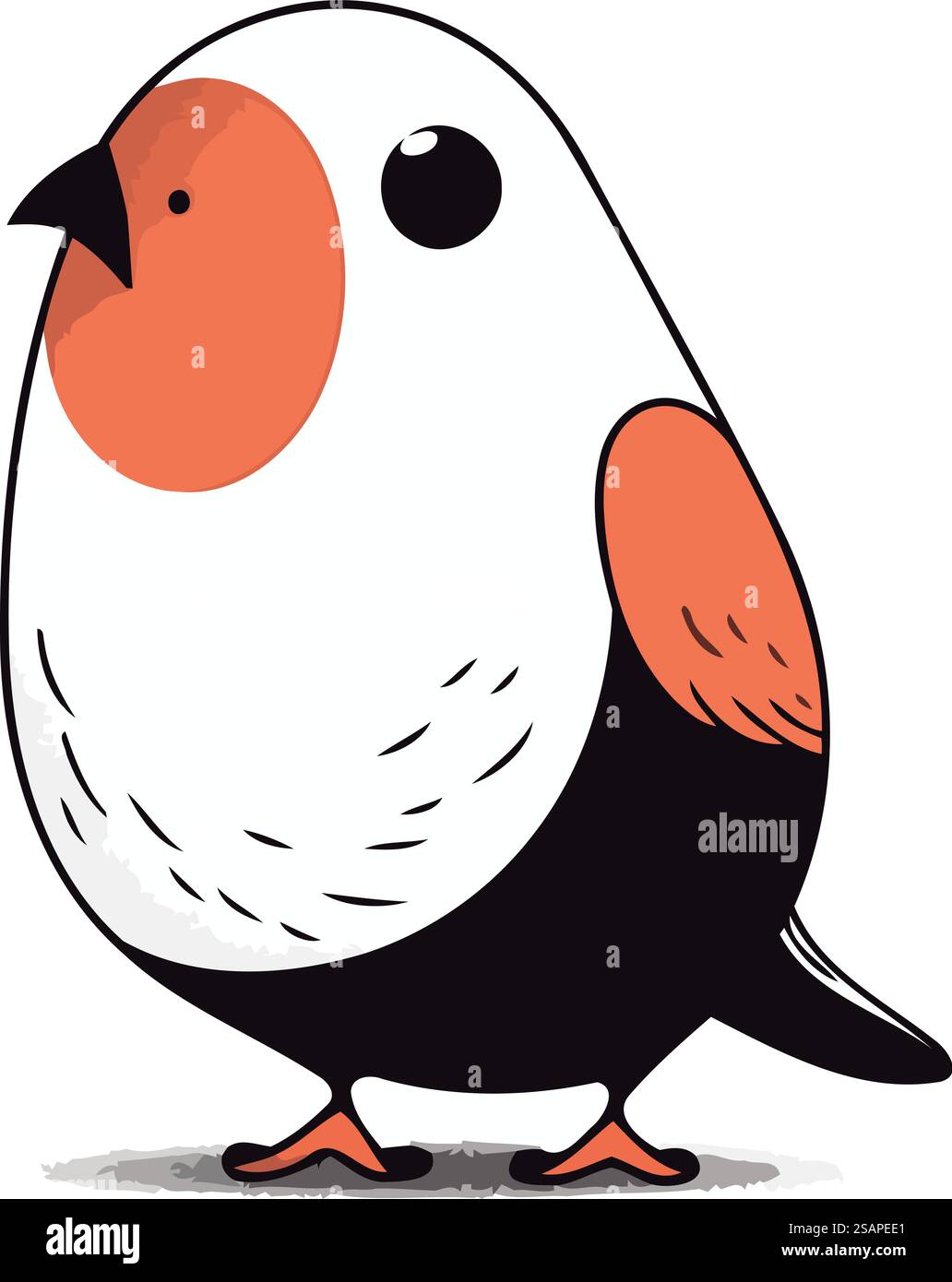 Illustration of cute bird isolated on white background. Vector ...