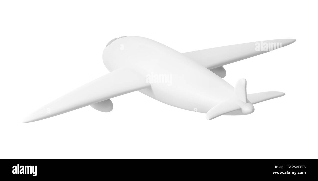 3d realistic airplane isolated on white background. Vector illustration ...