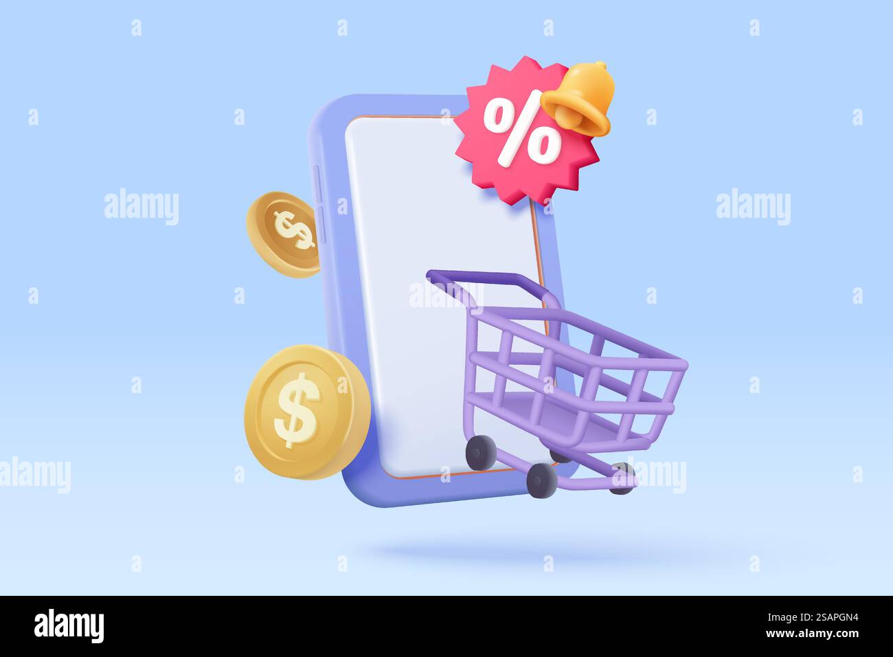 Online shopping icon mobile Stock Vector Images Alamy