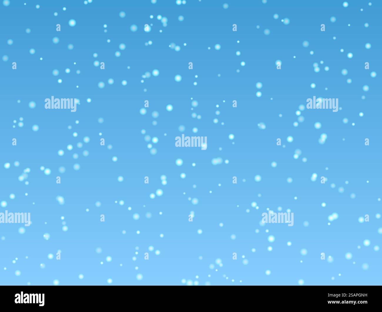 Christmas snow. Falling snowflakes on blue background. Snowfall. Vector ...