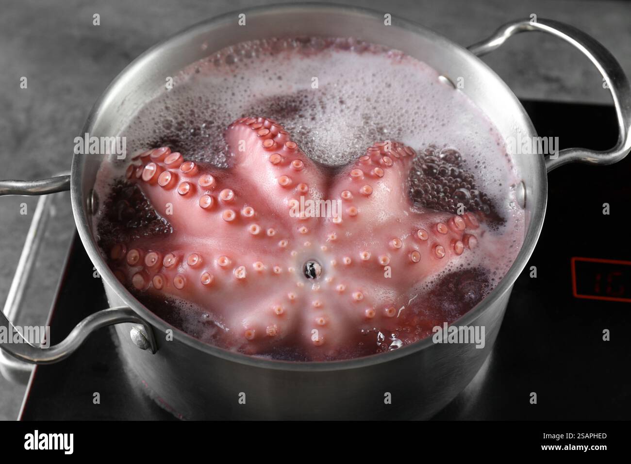 Octopus tentacles boiling in hi-res stock photography and images - Alamy