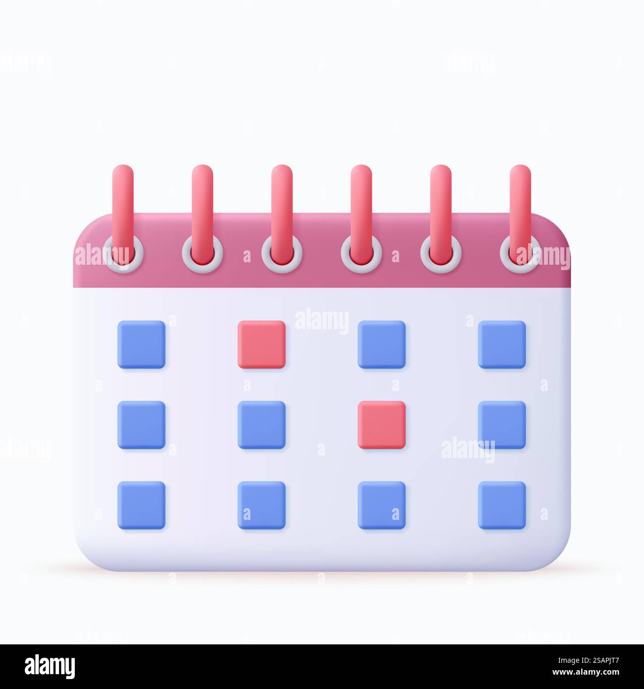 3d Calendar assignment icon. Planning concept. Day month year time ...
