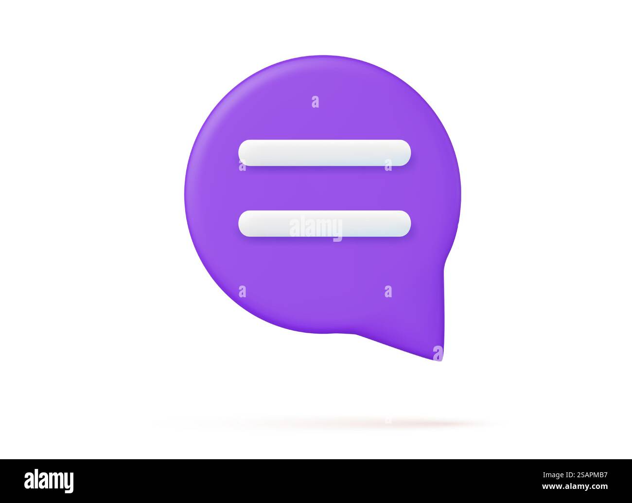 3d Chat bubble rendering. 3d speak bubble. Chatting box, message box ...