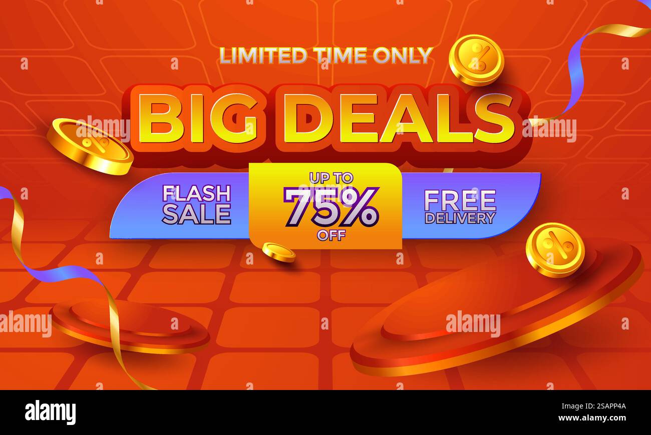 Big Deals Vector Banner Design Stock Vector Image Art Alamy