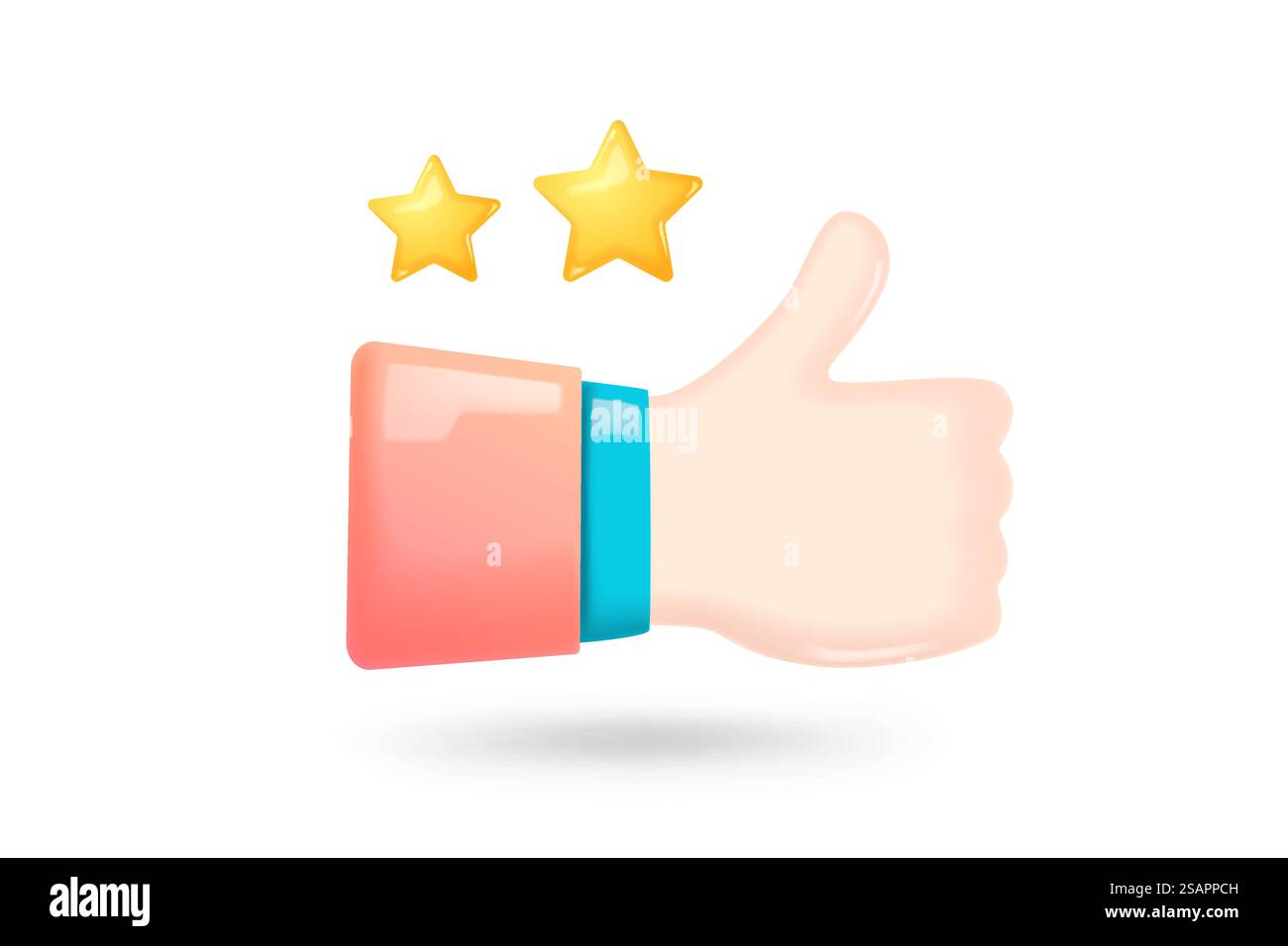 Like icon. Hand like. Thumb up. 3d love symbol. Social media sign Stock ...