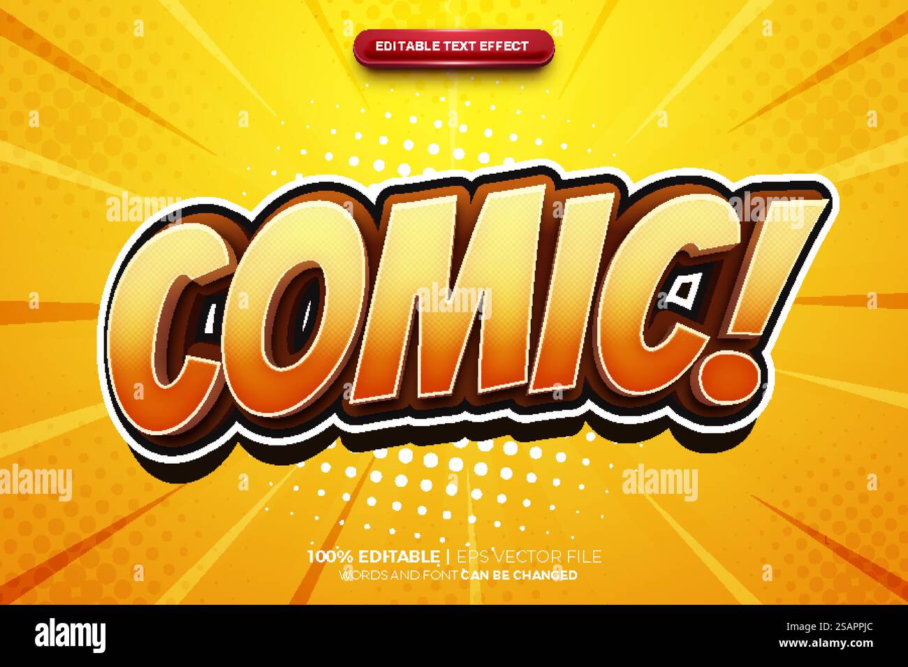 Super Big Bang Comic Bold 3D Editable text Effect Style Stock Vector ...