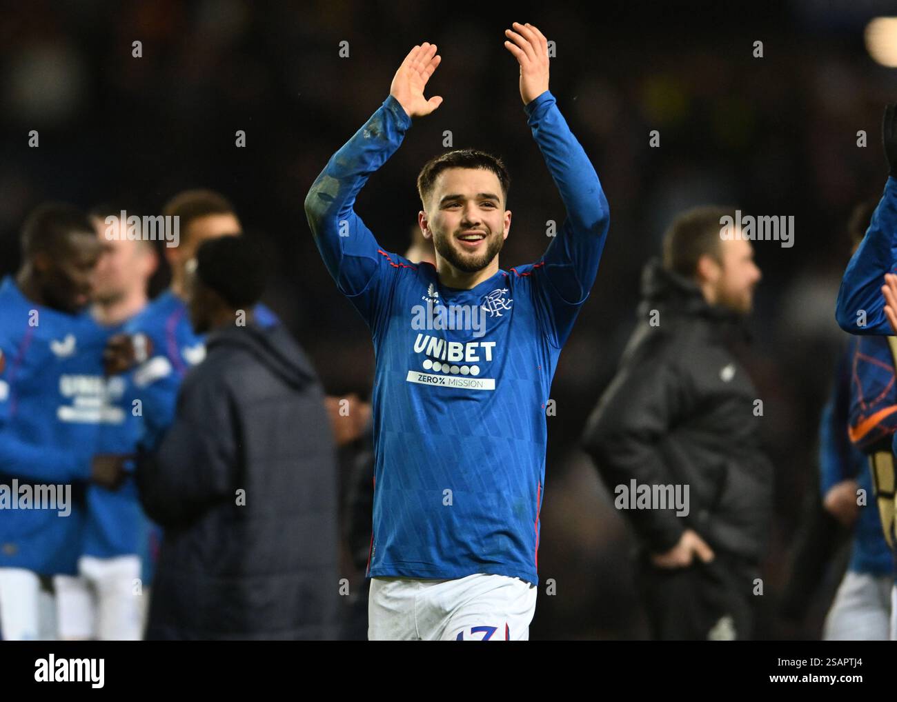 Glasgow, Scotland, 30th January 2025. Nicolas Raskin of Rangers ...
