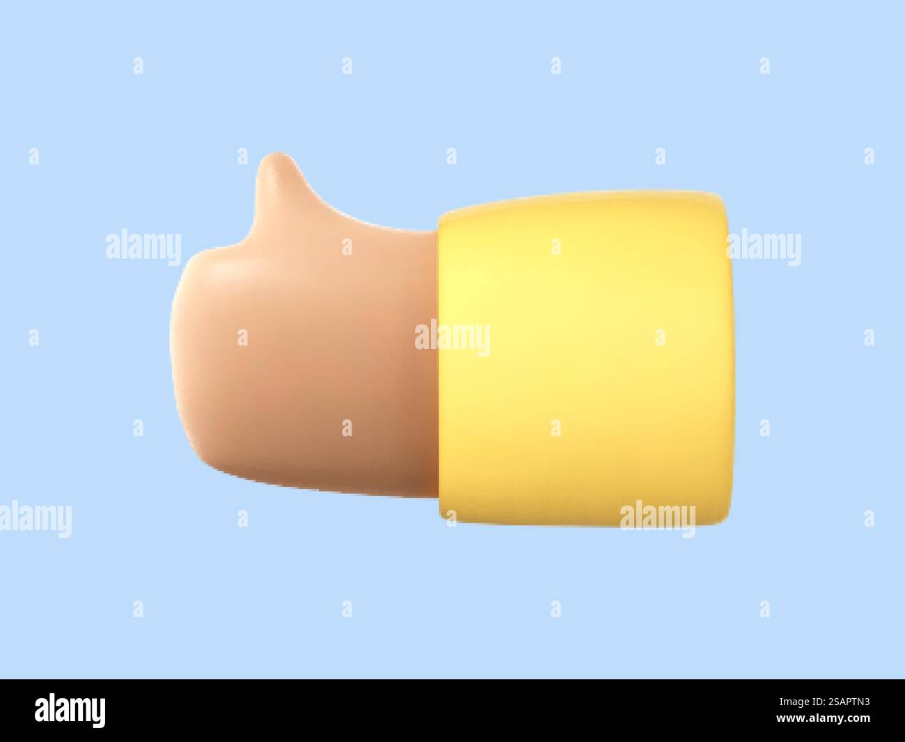 3D cartoon thumb up icon. Hand gesture of like, Ok, good, success or ...