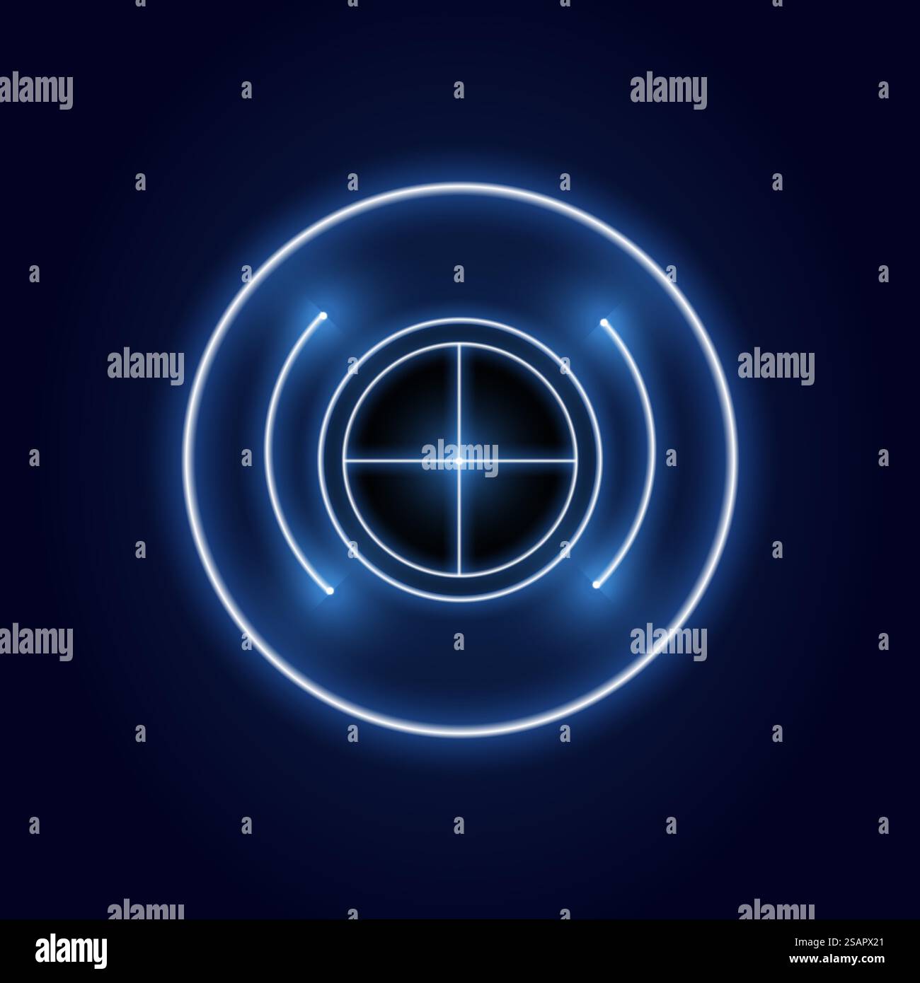 Neon hud futuristic element isolated on dark background. Hi-tech user ...