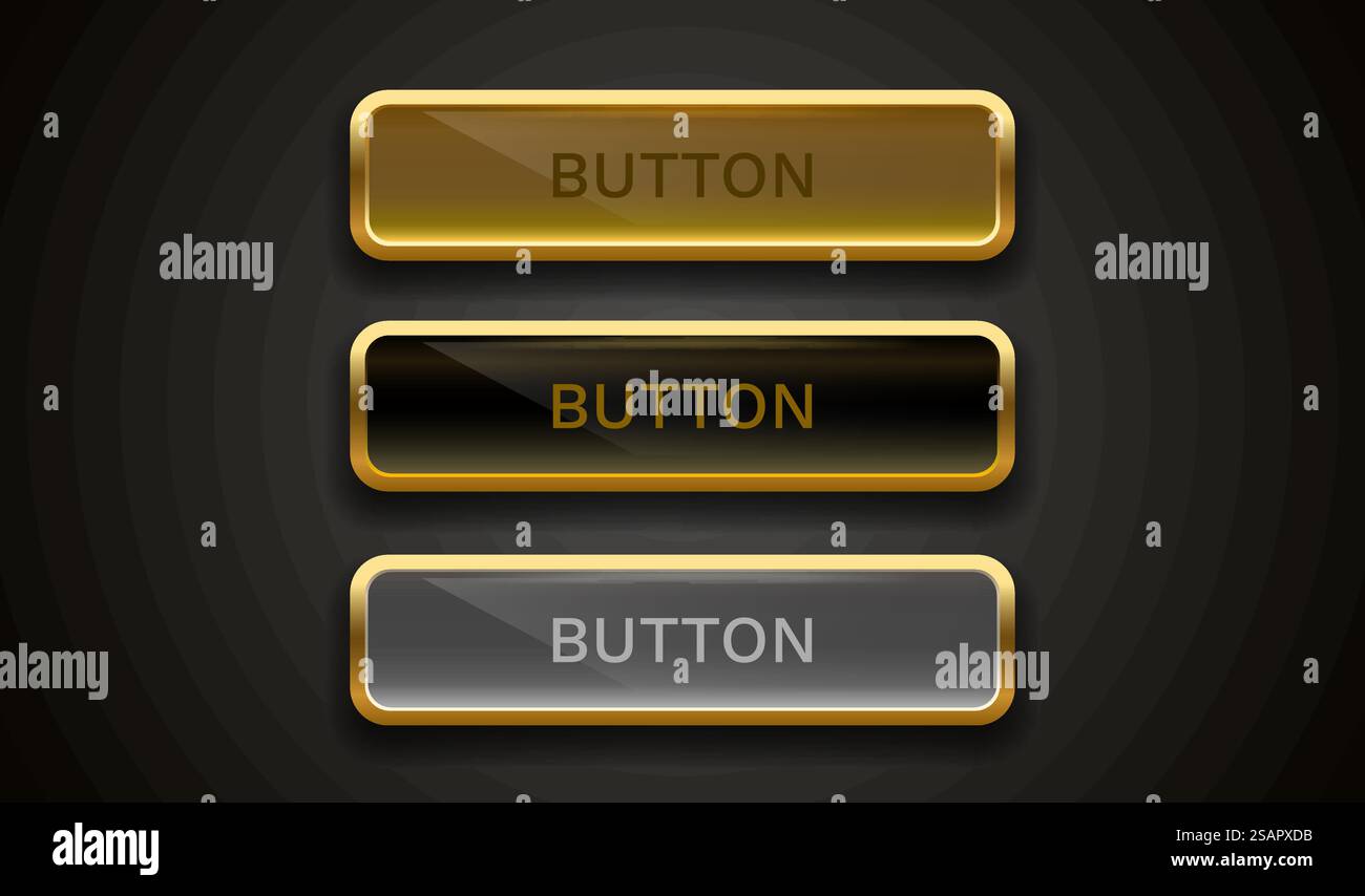 Illuminated gold button Stock Vector Images - Alamy