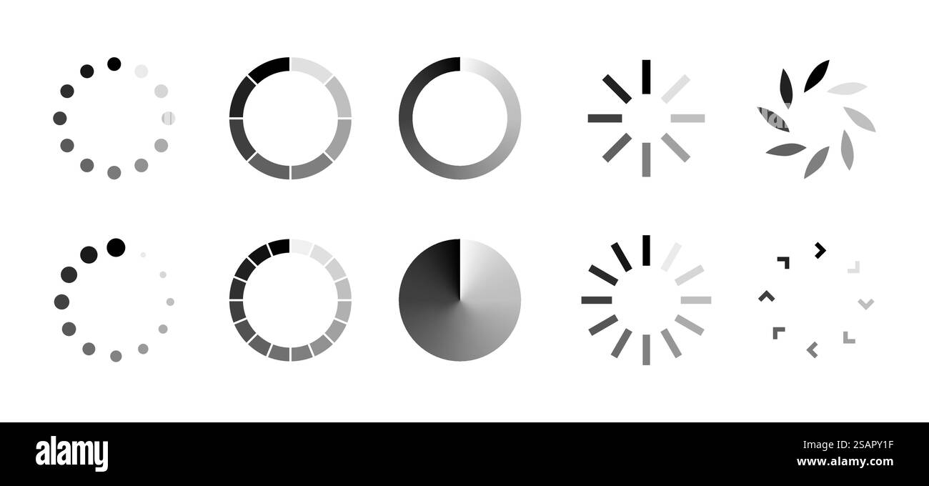Loading icon. Set of vector isolated loading icons and signs. Download ...