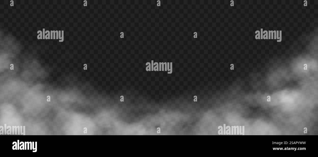 Smoke background. Realistic decorative fog effect and transparent magic ...