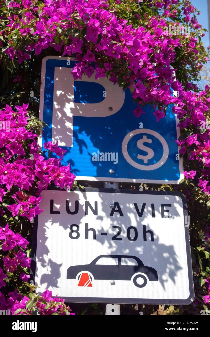 Mexican Car Parking sign Stock Photo