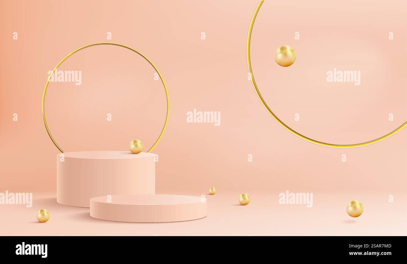 Minimal background mock up with podium for product display. 3d ...