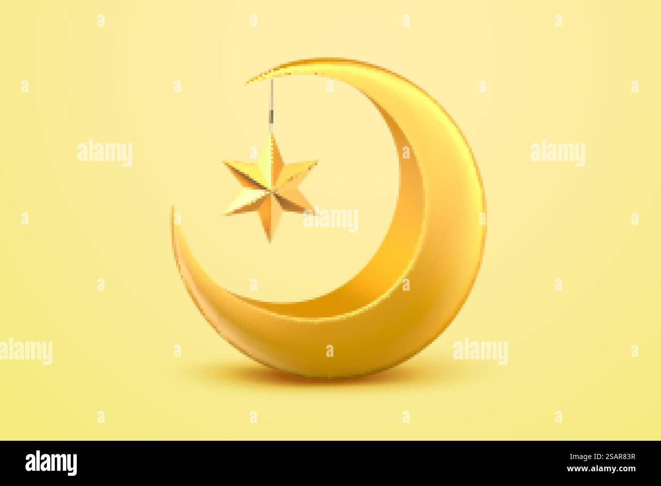 Half moon star decoration Stock Vector Images Alamy