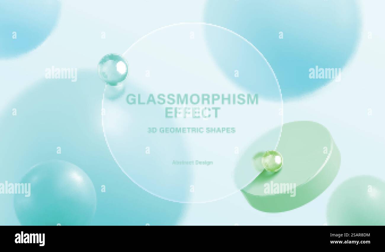 Geometric glassmorphism template Stock Vector