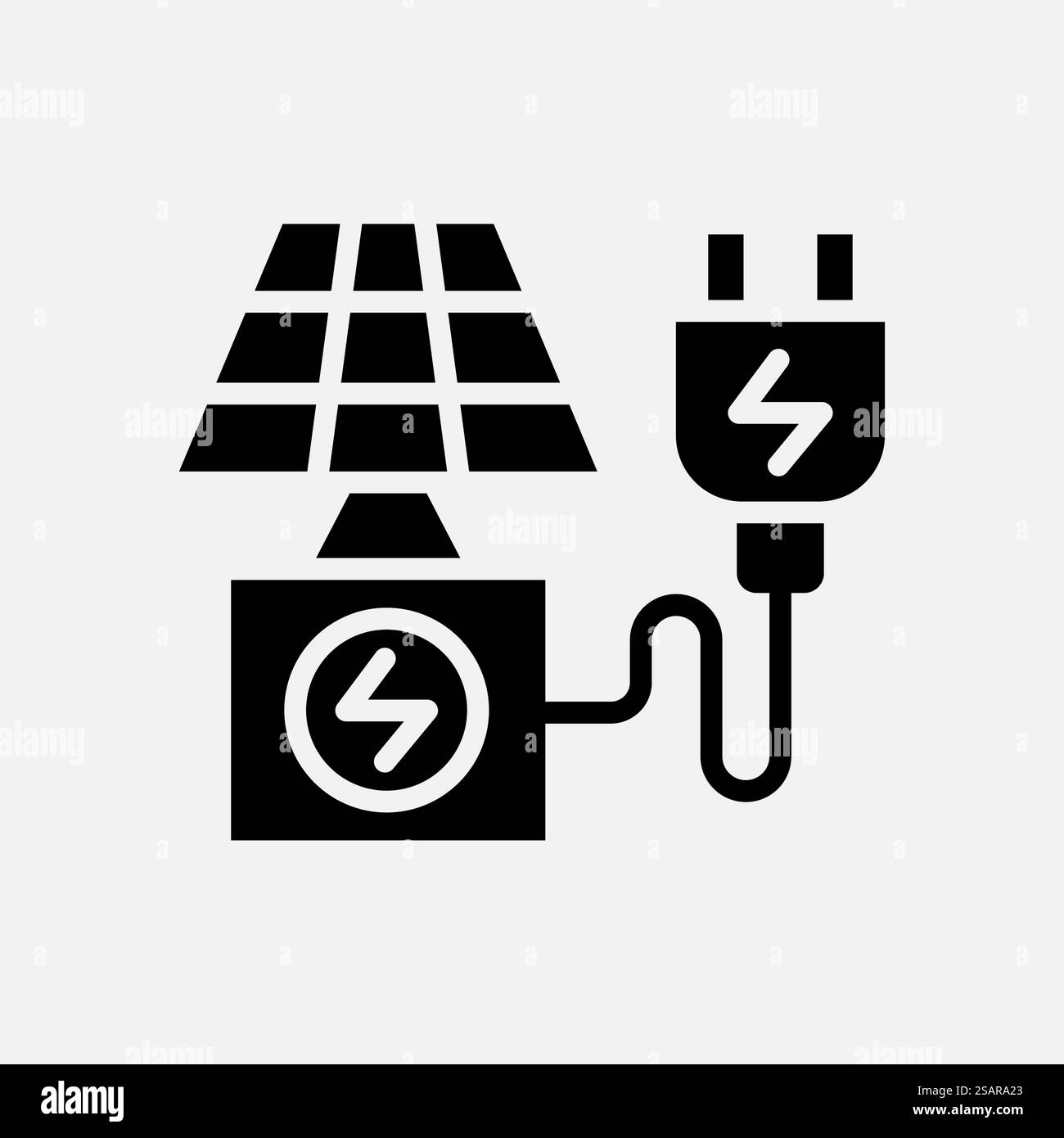 solar energy charging icon Glyph, free energy, ecology, renewable and ...