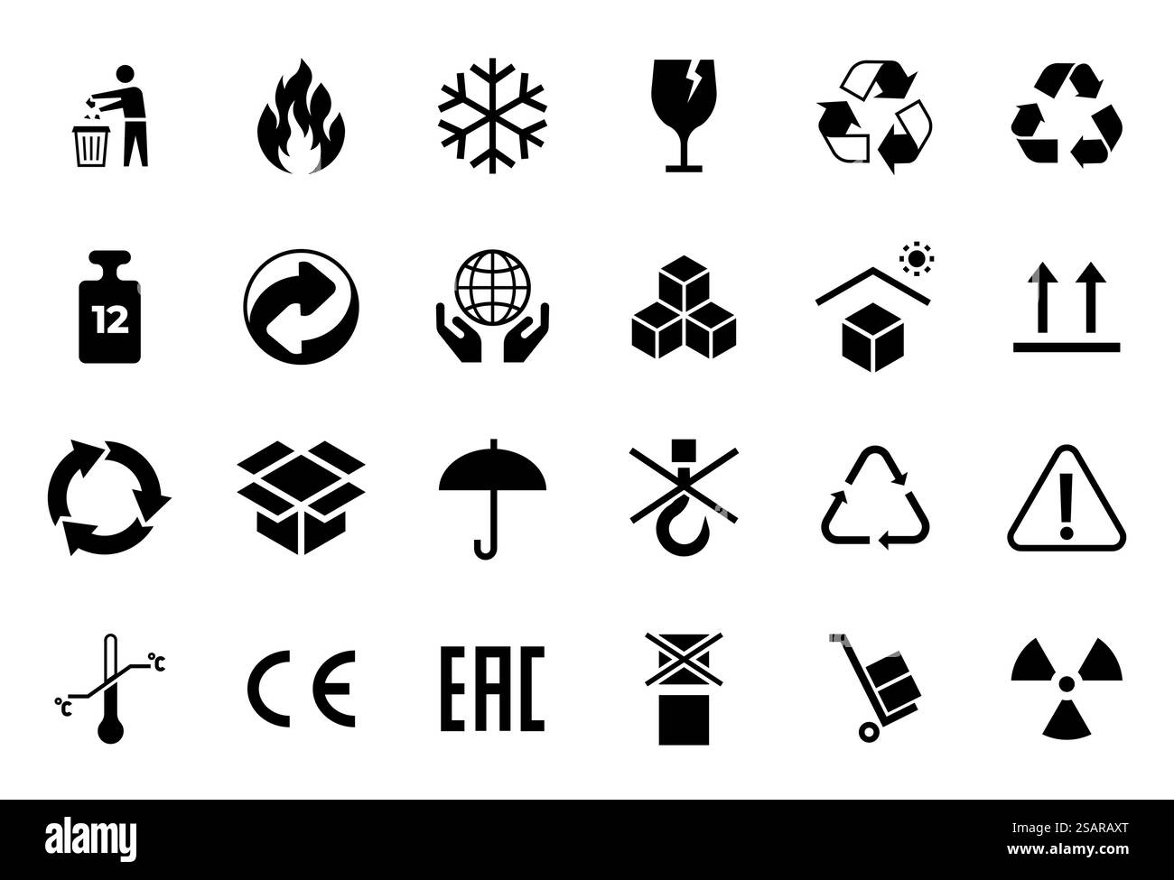 Standard packaging symbols hi-res stock photography and images - Alamy