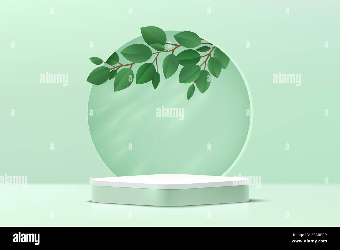 Round green leaf on Stock Vector Images Alamy