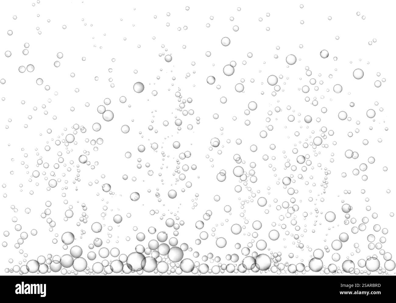 Fizzing bubbly water effect. Transparent rising air bubbles, boiling liquid with stream of steam. Sparkling drink vector background illustration of drop air bubble. Fizzing bubbly water effect. Transparent rising air bubbles, boiling liquid with stream of steam. Sparkling drink vector background illustration Stock Vector