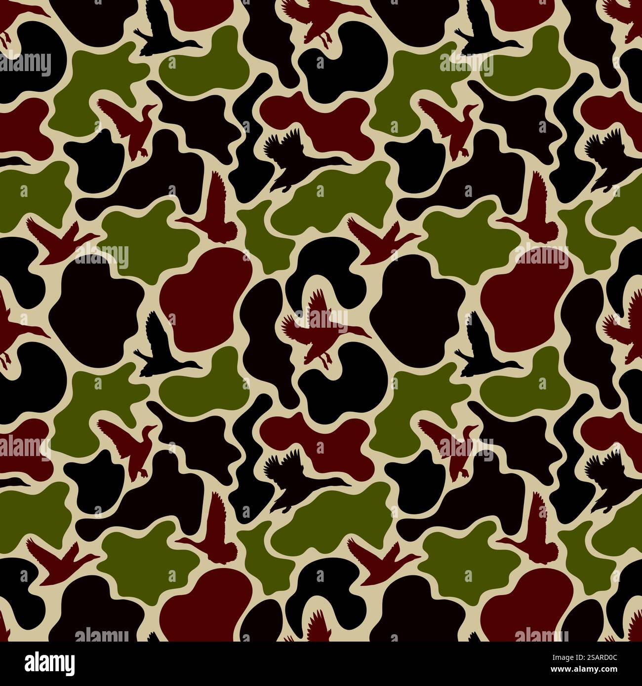 duck hunter camouflage Stock Vector