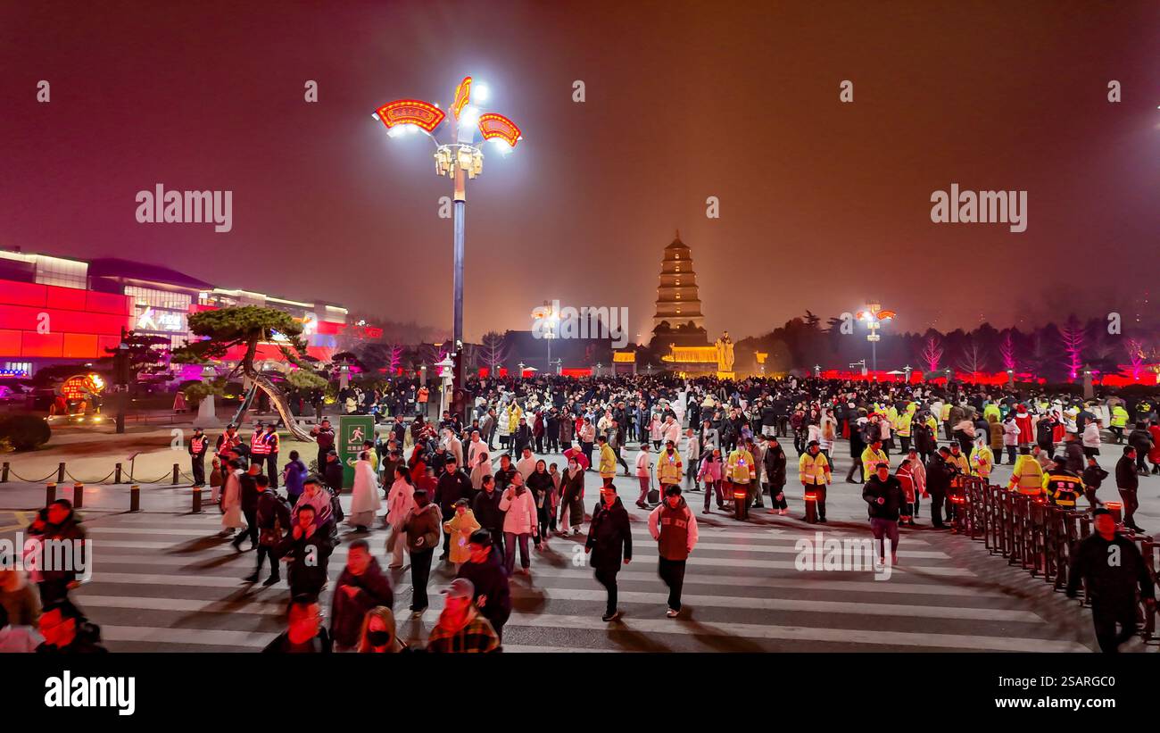 XI'AN, CHINA JANUARY 30, 2025 Photo shows tourists spend the Spring