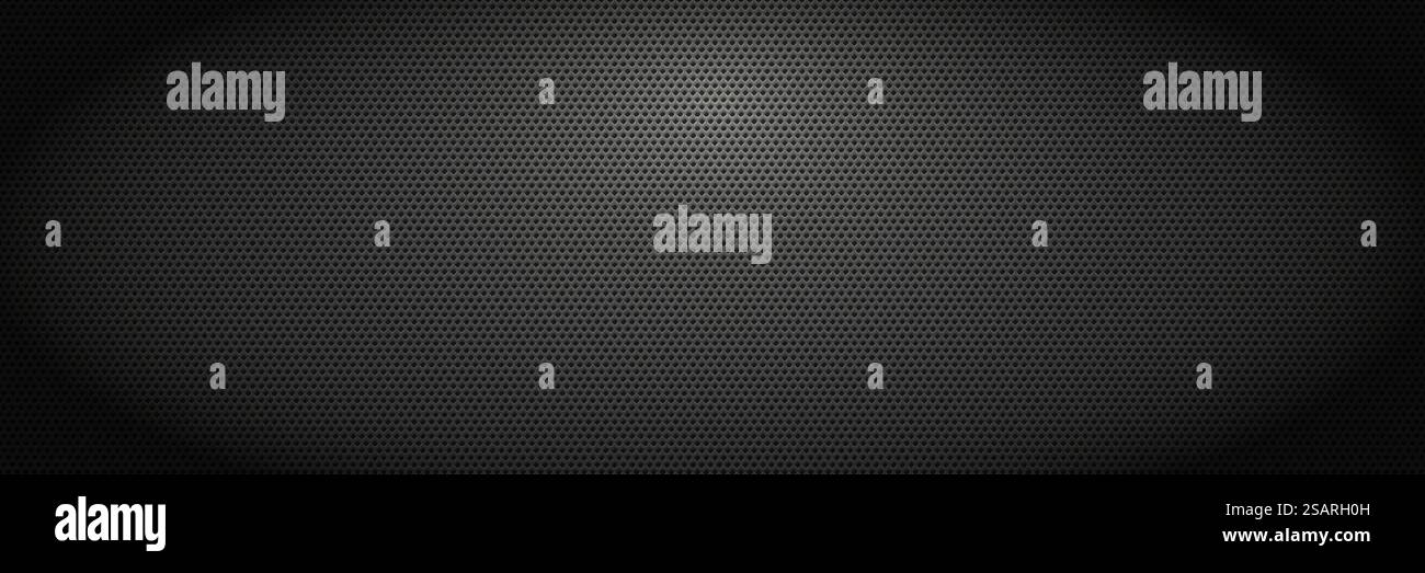Perforated metal. Dark sheet plate with perforation holes, black metallic vector background. Illustration of pattern plate dark background carbon. Perforated metal. Dark sheet plate with perforation holes, black metallic vector background Stock Vector
