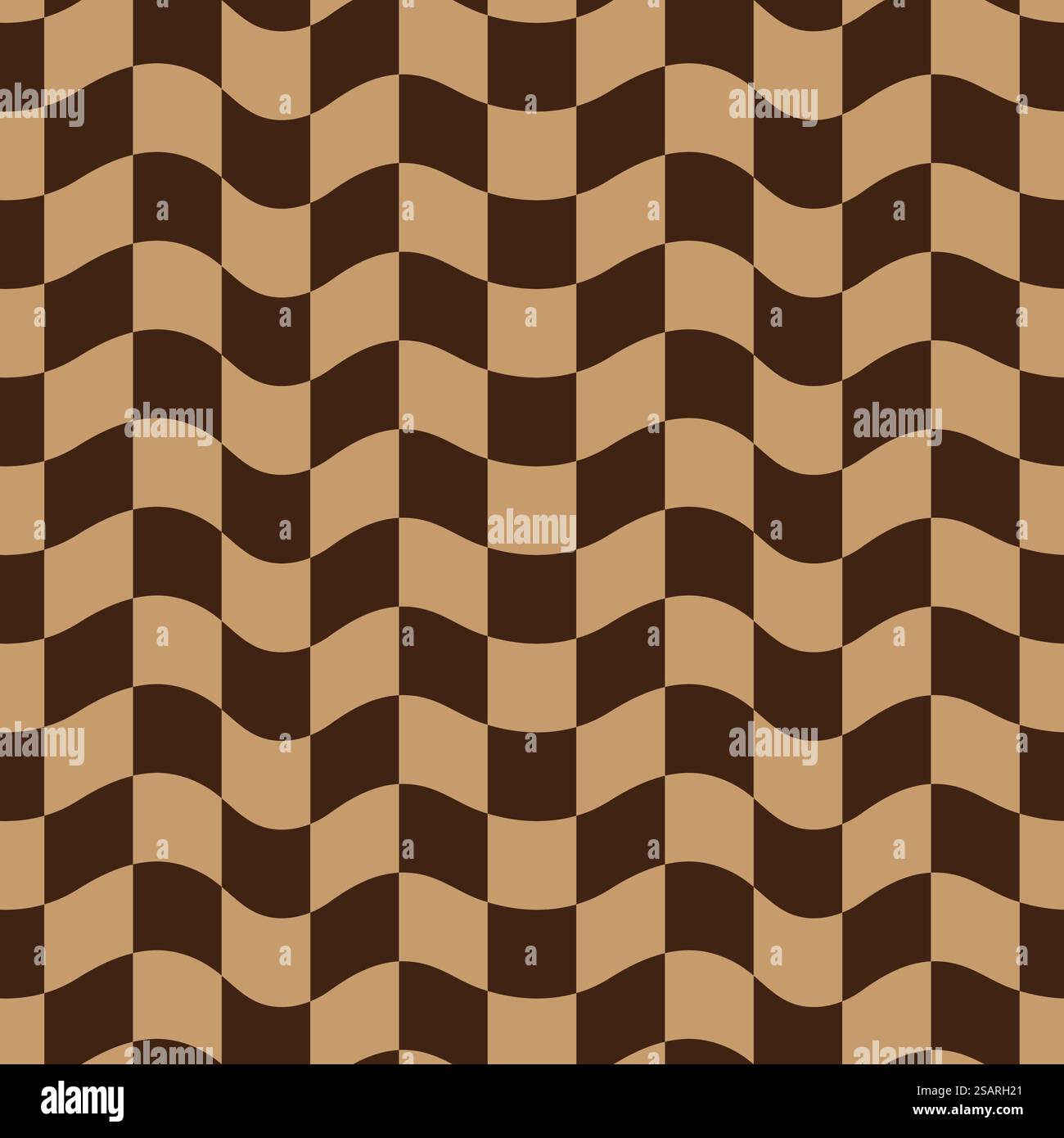 wavy checkered pattern Stock Vector