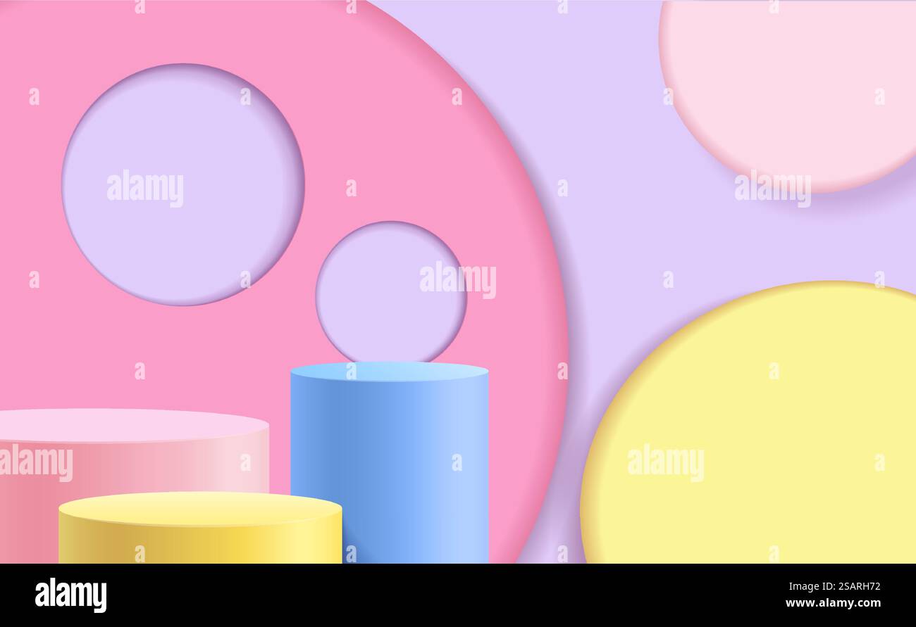 Minimal background mock up with podium for product display. 3d ...