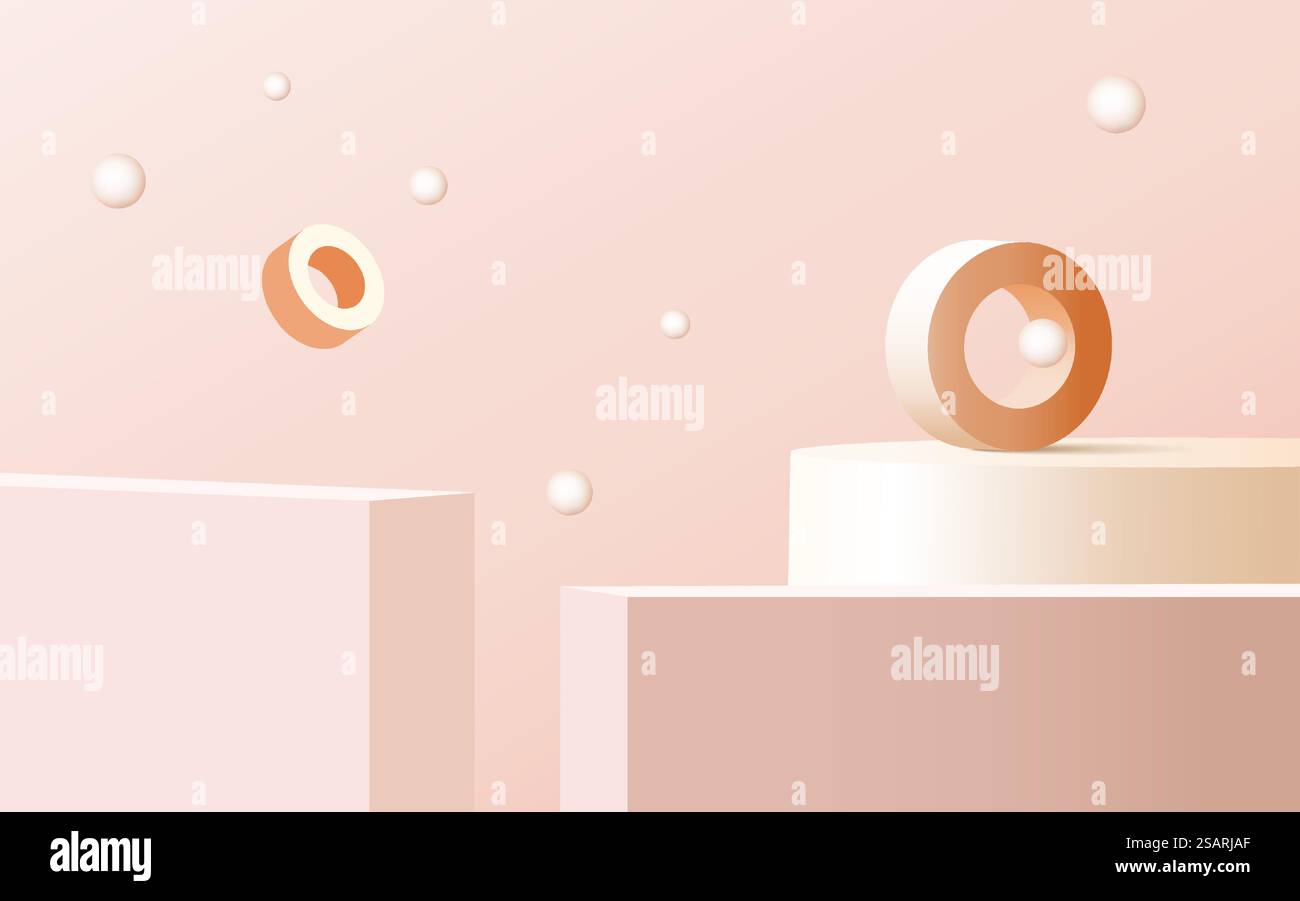 Minimal background mock up with podium for product display. 3d ...