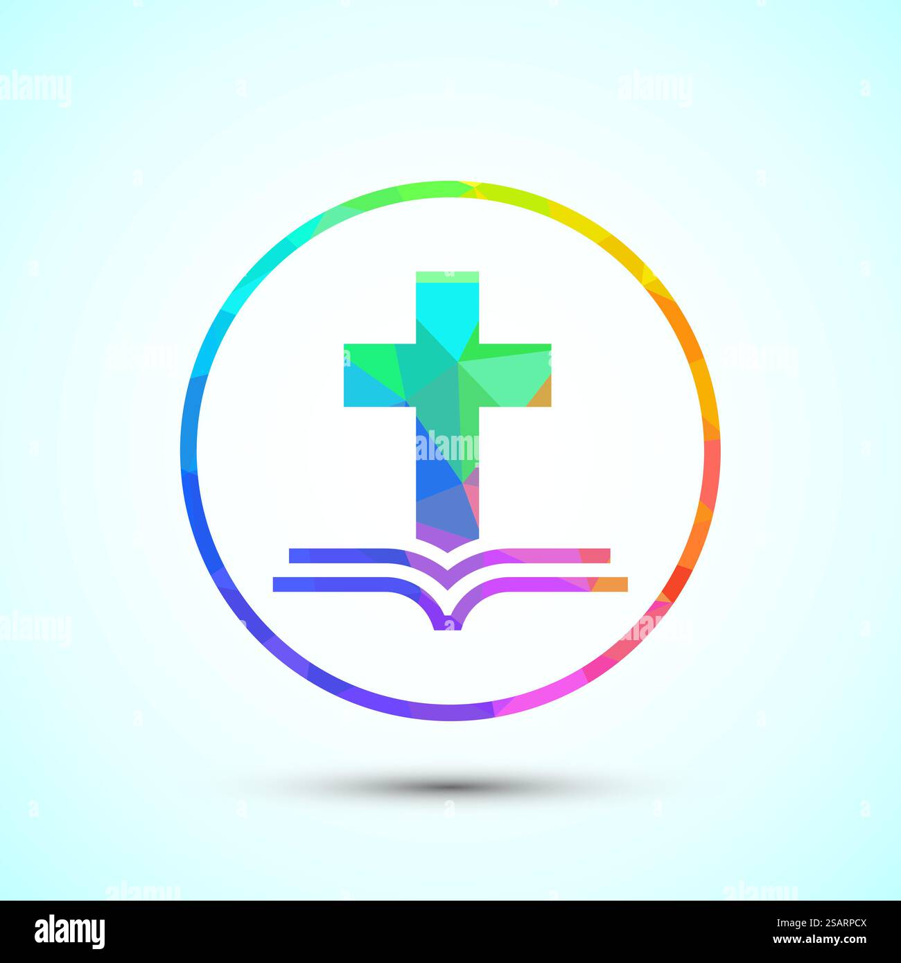 Christian cross icon design illustration, Religion sign. Holy cross ...