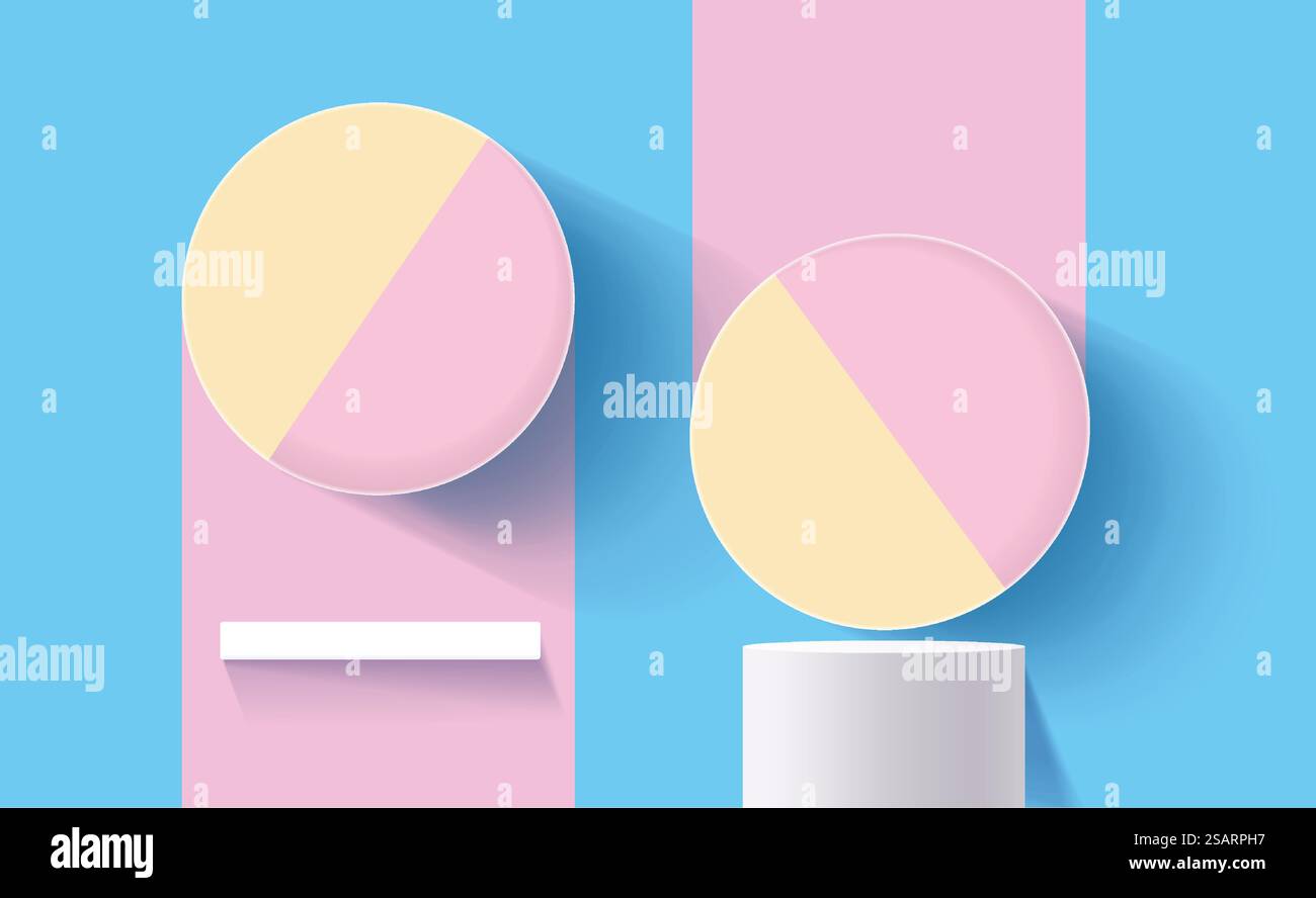 Minimal background mock up with podium for product display. 3d ...