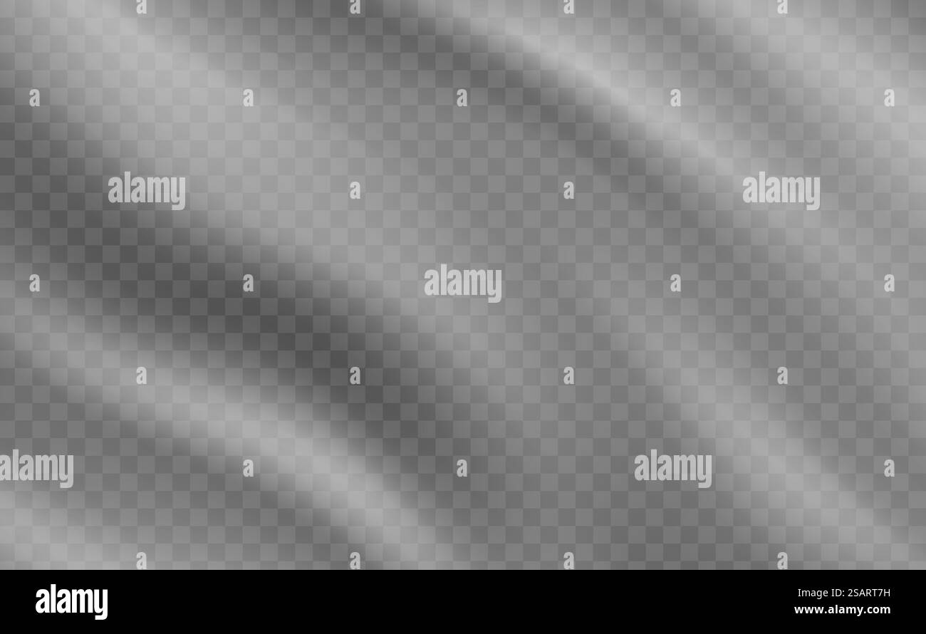 Plastic wrap texture. Stretched polyethylene cover. Transparent wrinkled surface. Vector background EPS10 Stock Vector