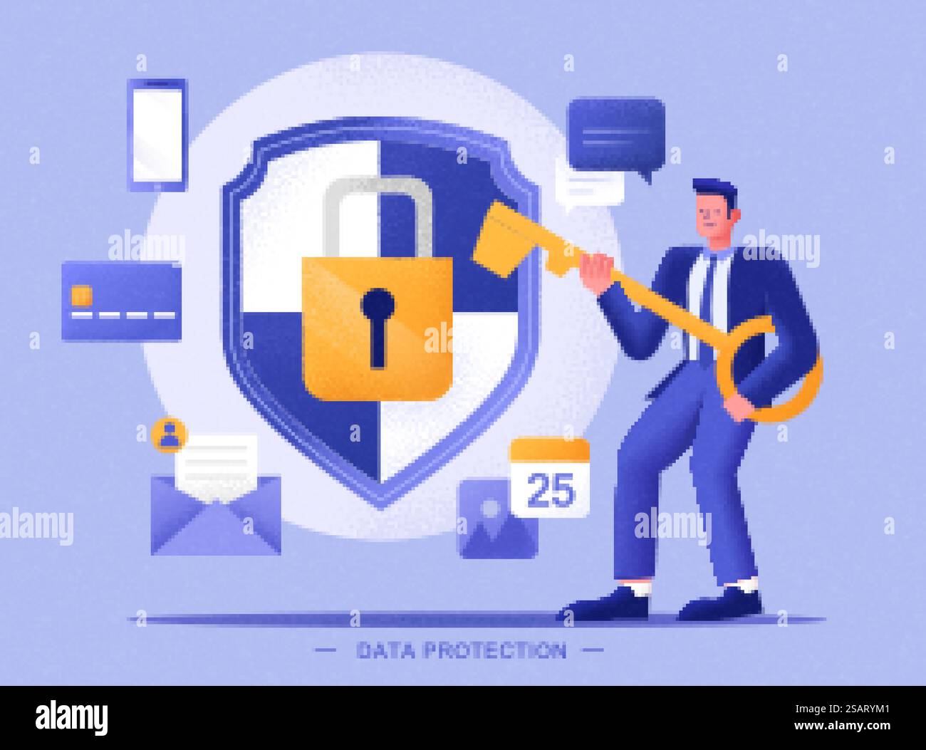Information concept shield data Stock Vector Images - Alamy