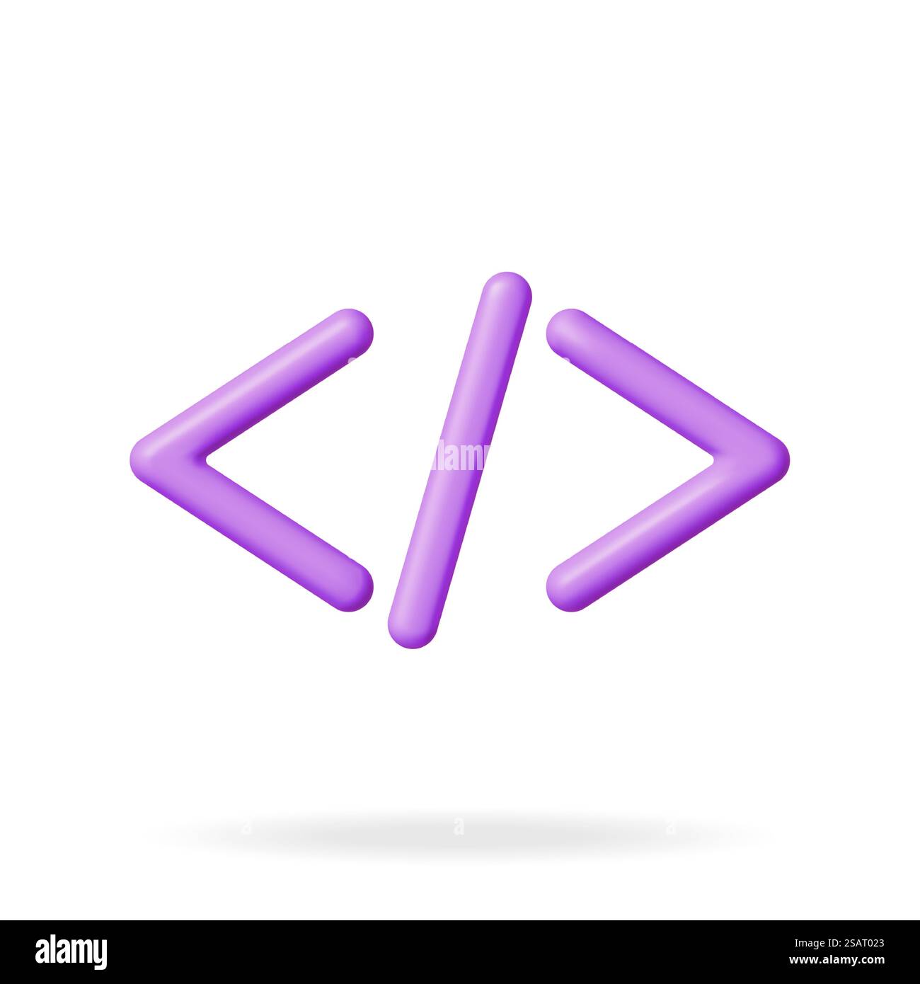 3d Code Icon Isolated on White. Render Python or Java Api Symbols. Computer Programming Language. Web Development HTML Code Interface. Coding Tag. Vector Illustration. 3d Code Icon Isolated on White Stock Vector