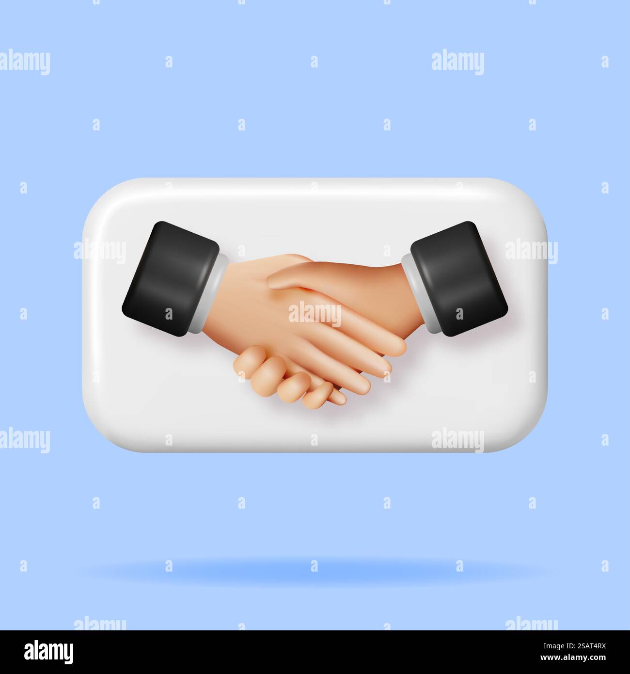 Handshake gesture 3d cartoon hi-res stock photography and images - Alamy