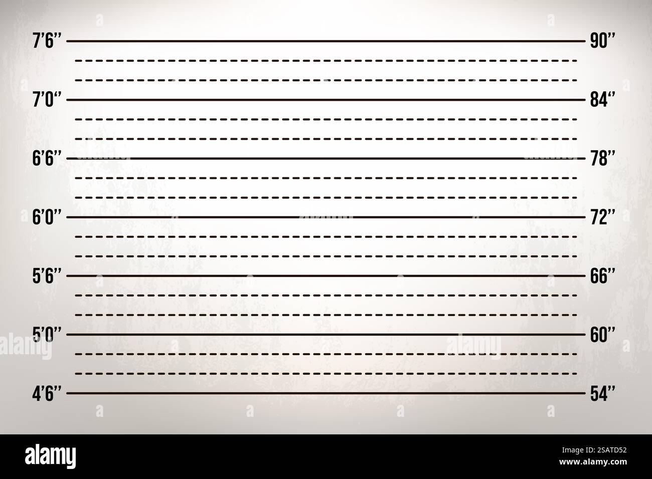 Scale in inches on a gray wall. Ruler for identification by height ...