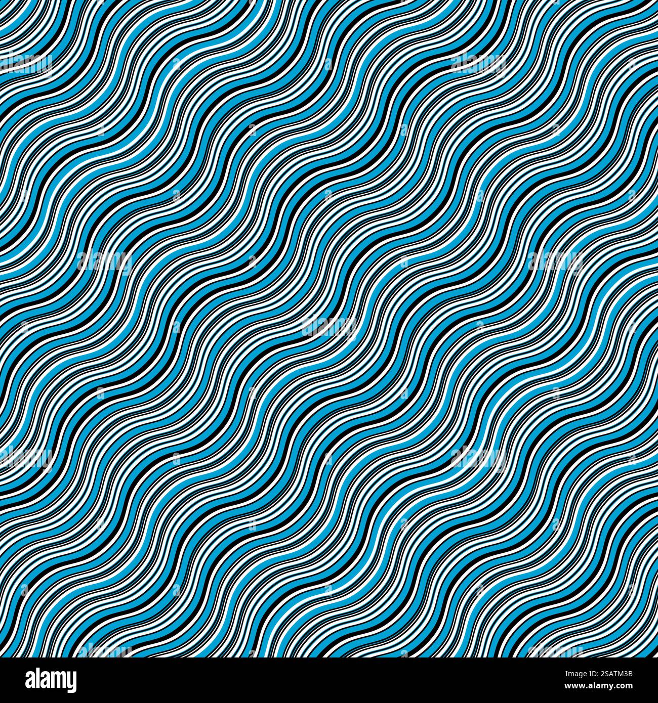 Hypnotic wave seamless pattern. Vector illustration. Flat design. EPS10.. Hypnotic wave seamless pattern Stock Vector