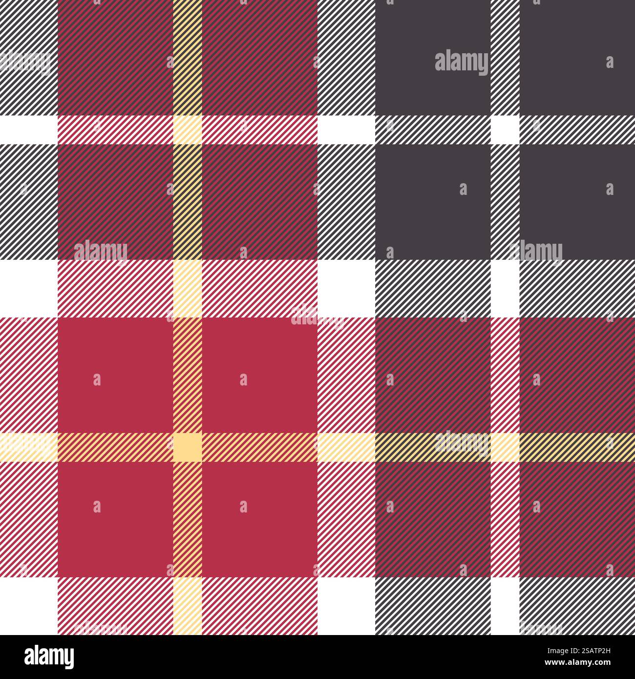 Red and gray flanel check seamless pattern. Vector illustration.. Red ...