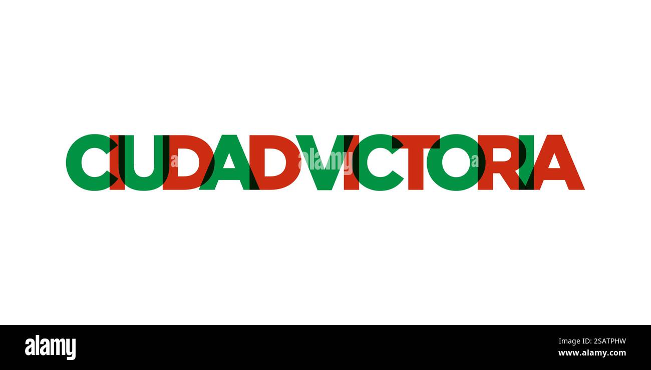 Ciudad Victoria in the Mexico emblem for print and web. Design features ...