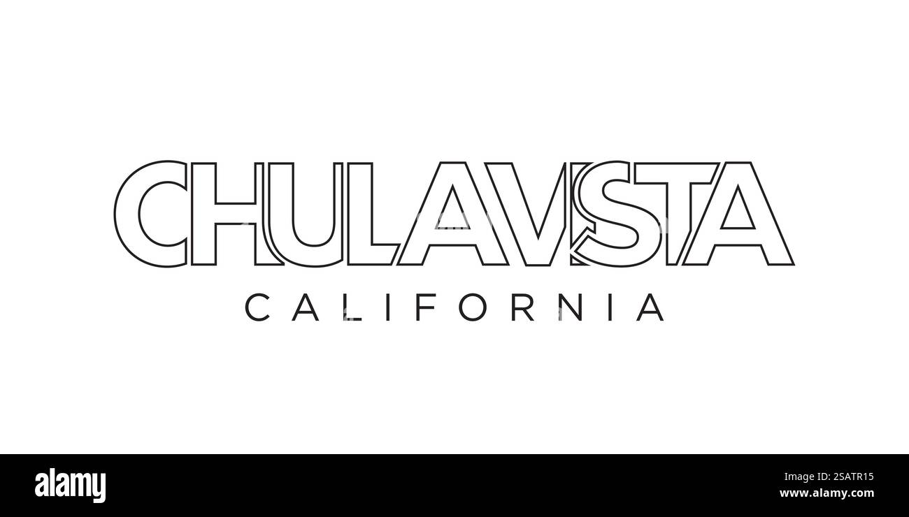 Chula Vista, California, USA typography slogan design. America logo ...