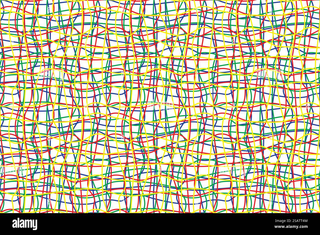 Intricate colored wires seamless pattern. Vector illustration.. Intricate colored wires seamless pattern Stock Vector