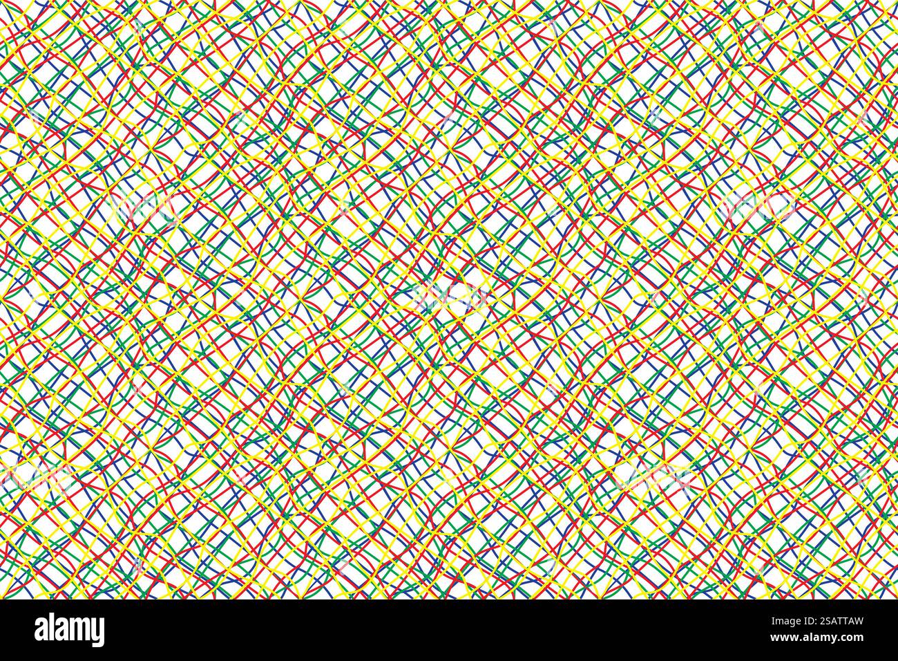 Intricate colored wires seamless pattern. Vector illustration.. Intricate colored wires seamless pattern Stock Vector