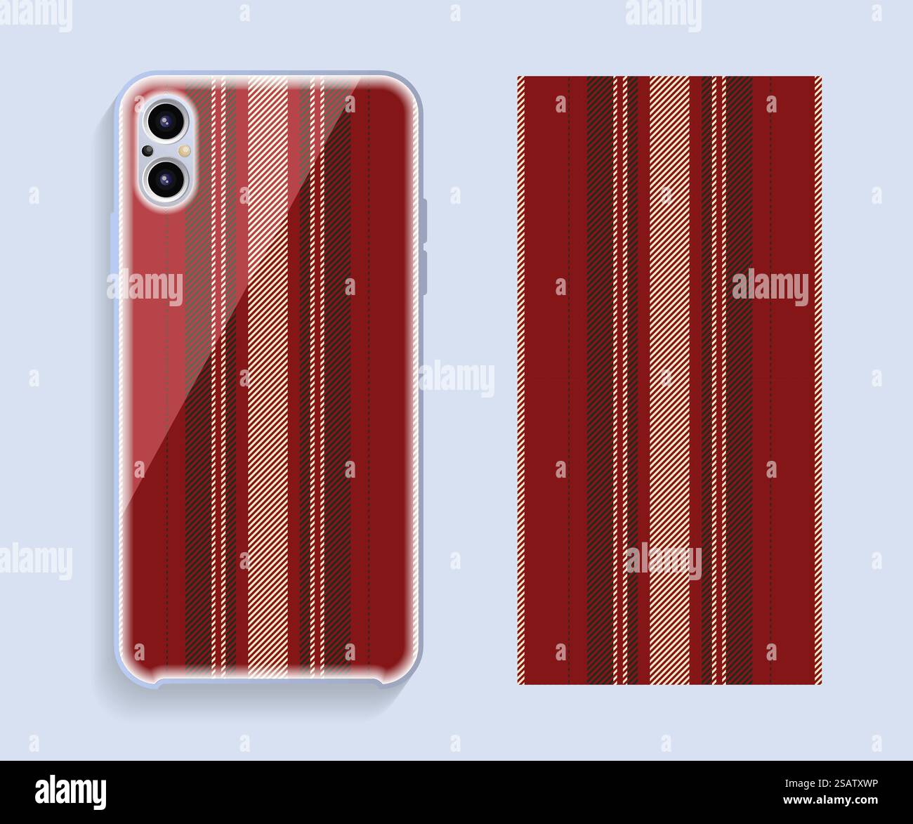 Mobile phone cover design. Template smartphone case vector pattern. Stock Vector