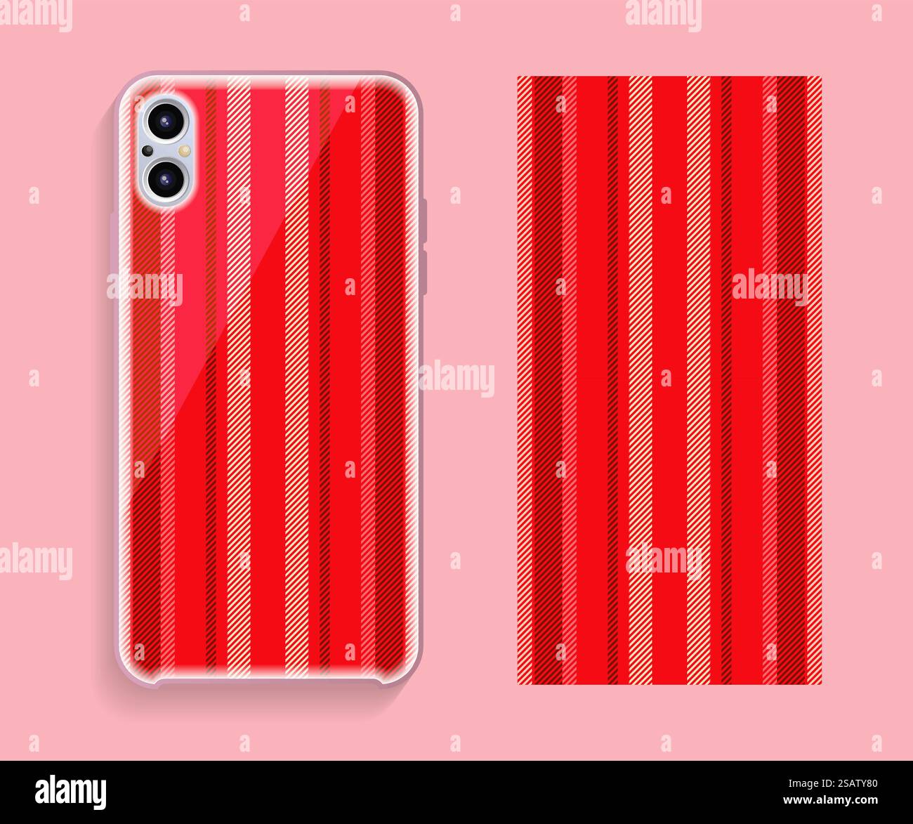 Mobile phone cover design. Template smartphone case vector pattern. Stock Vector