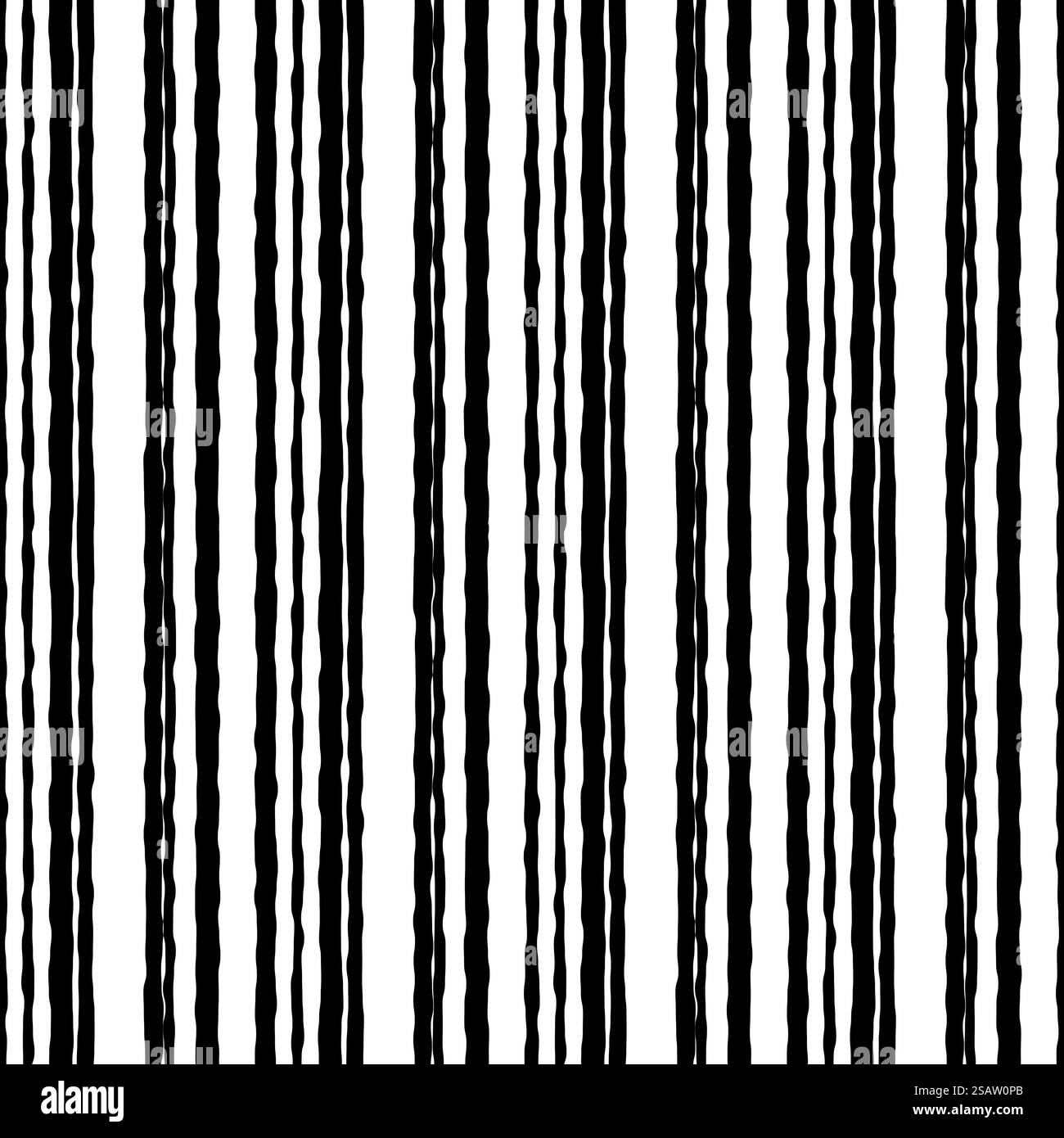 Black white striped rough grunge seamless pattern. Vector background ...